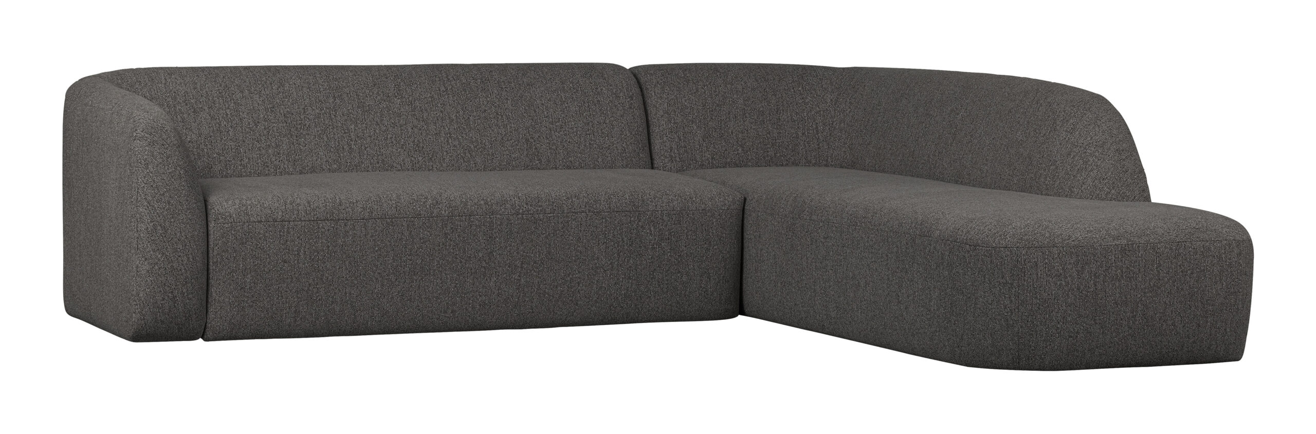 WOOOD Hoekbank 'Sloping' Rechts, kleur Antraciet Melange