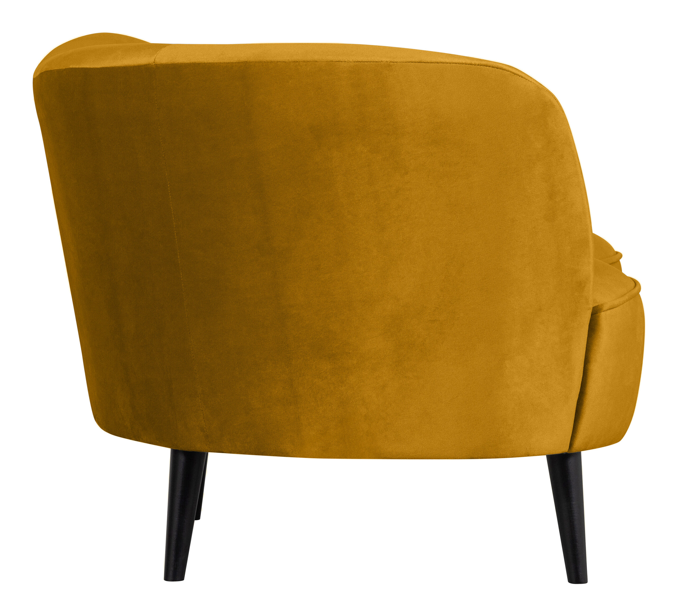 WOOOD Lounge Fauteuil 'Sara' Links, Velvet, kleur Oker - Afbeelding 4