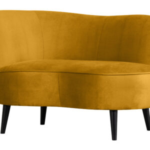 WOOOD Lounge Fauteuil 'Sara' Links, Velvet, kleur Oker