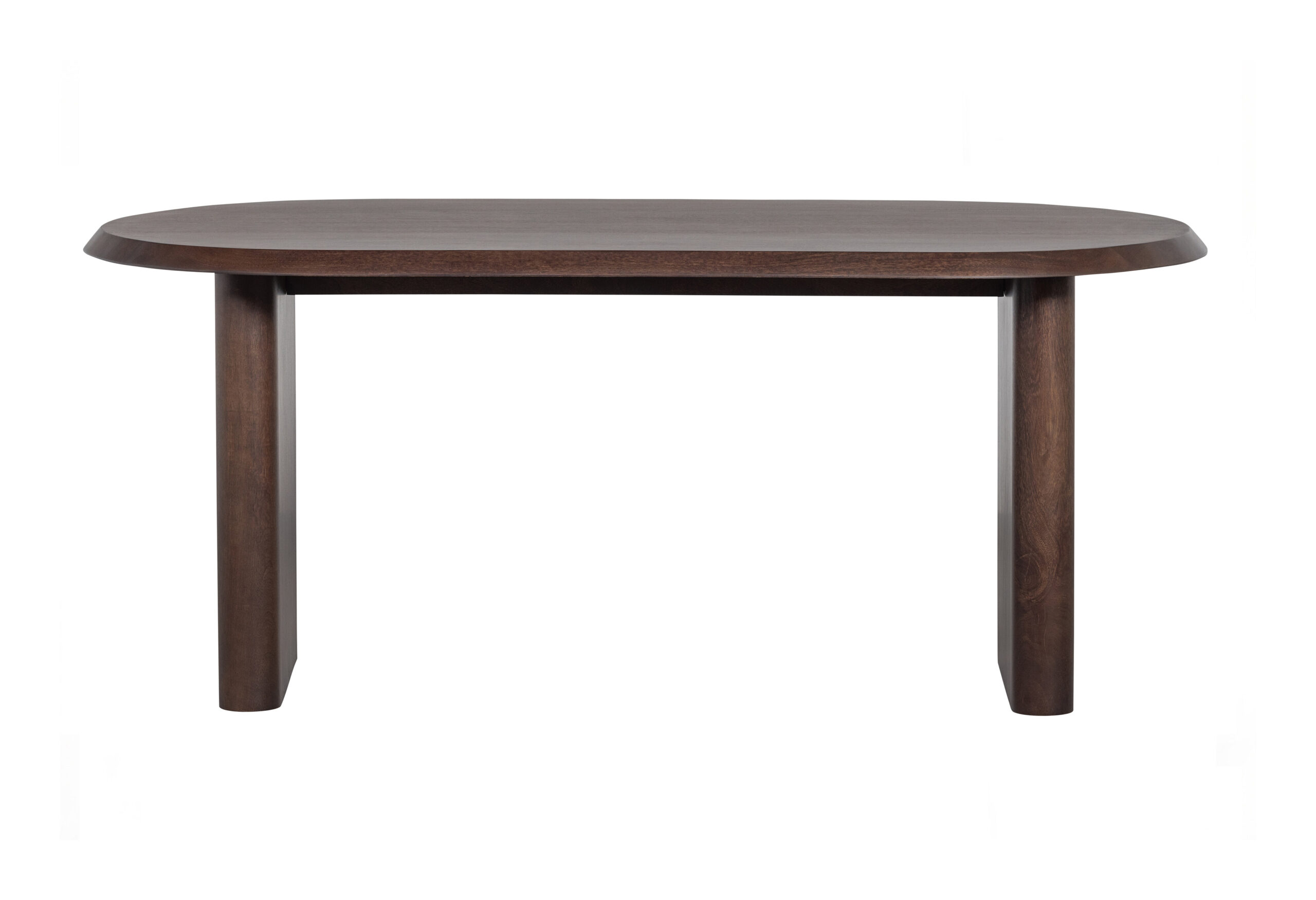 vtwonen Ovale Eettafel 'Ellips' Mangohout, 180 x 90cm, kleur walnoot - Afbeelding 2