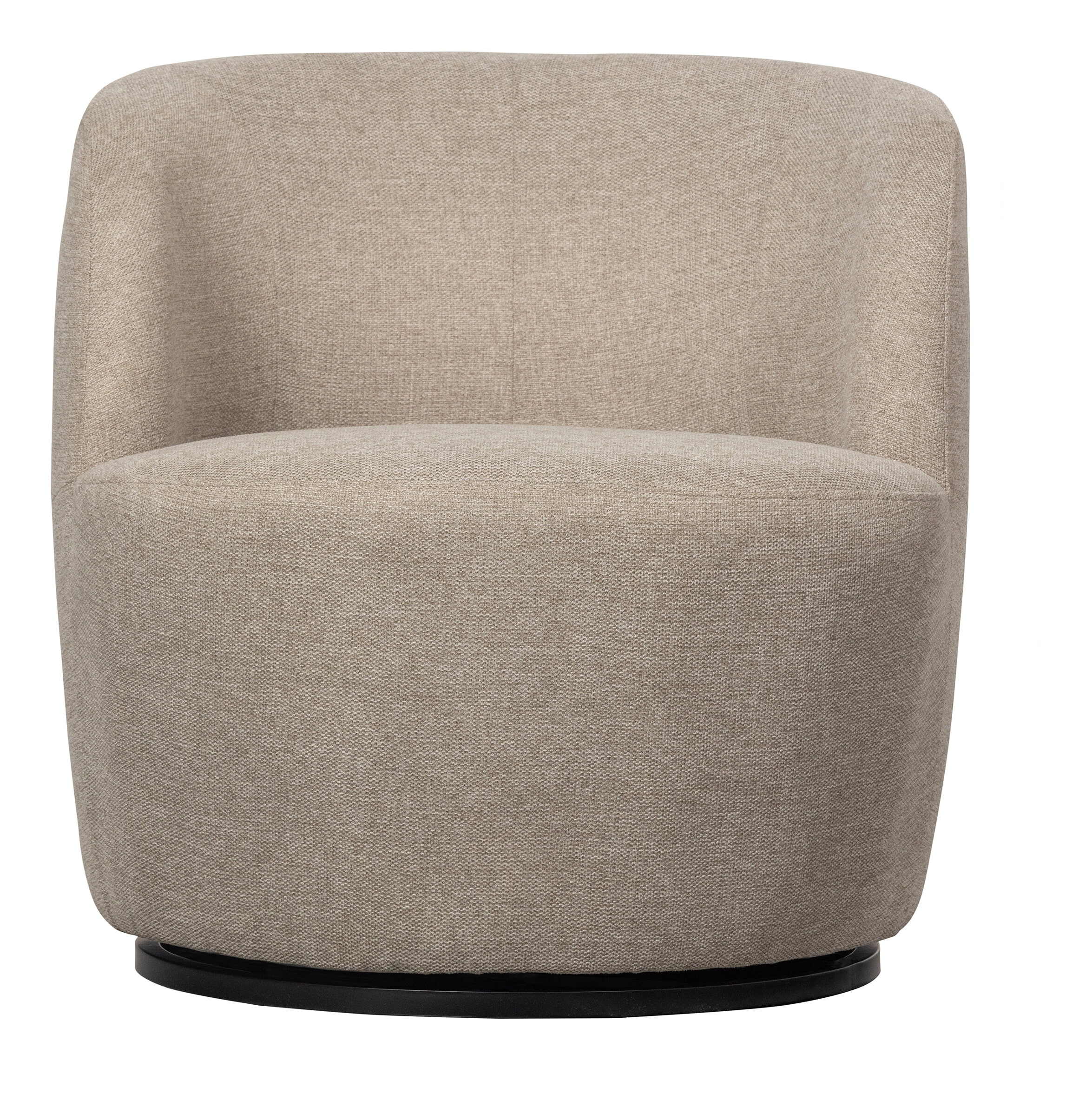 WOOOD Draaifauteuil 'Serra' Woven, kleur Zand - Afbeelding 5