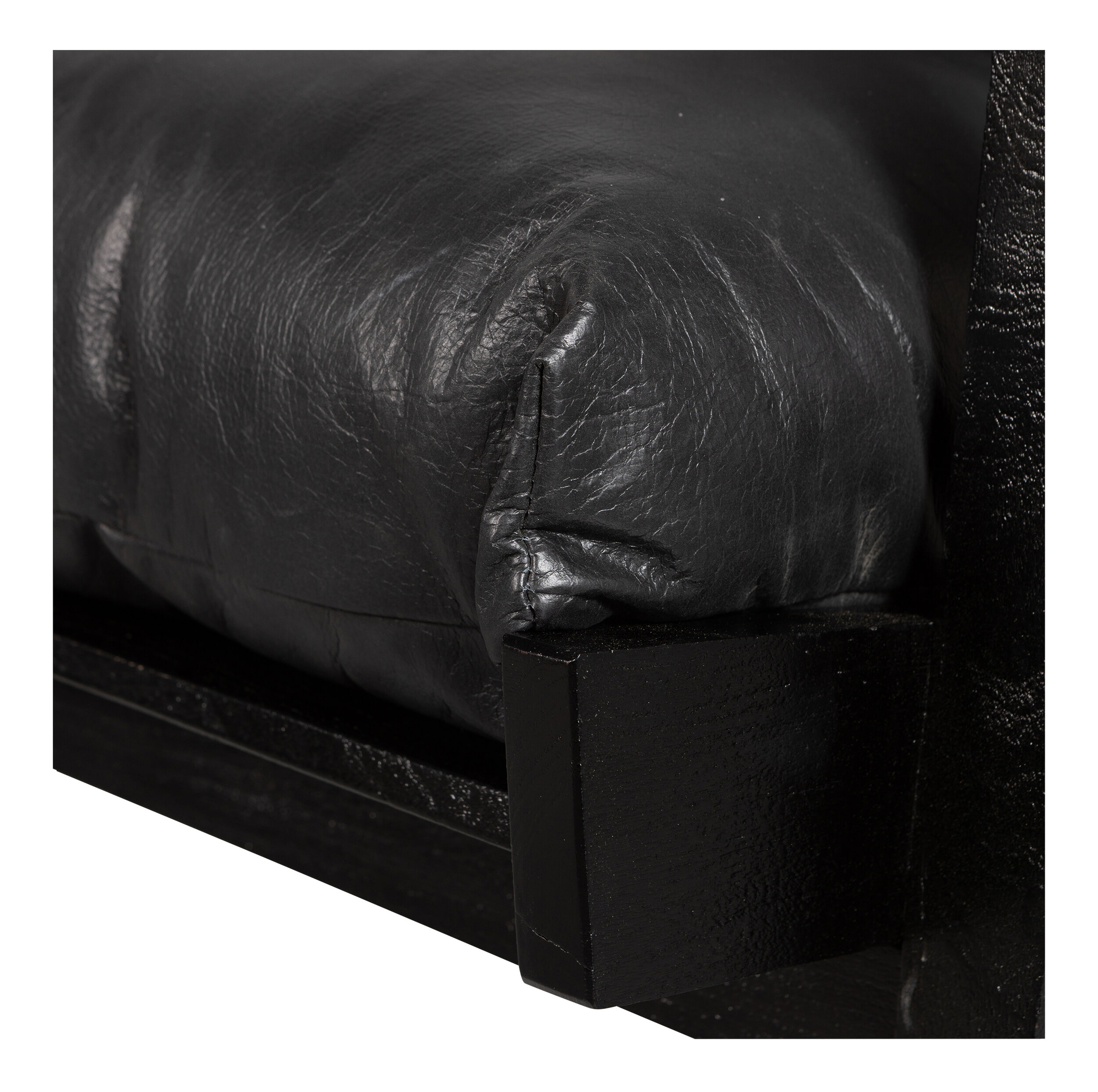 WOOOD Fauteuil 'Houston' Acaciahout, kleur Zwart - Afbeelding 6