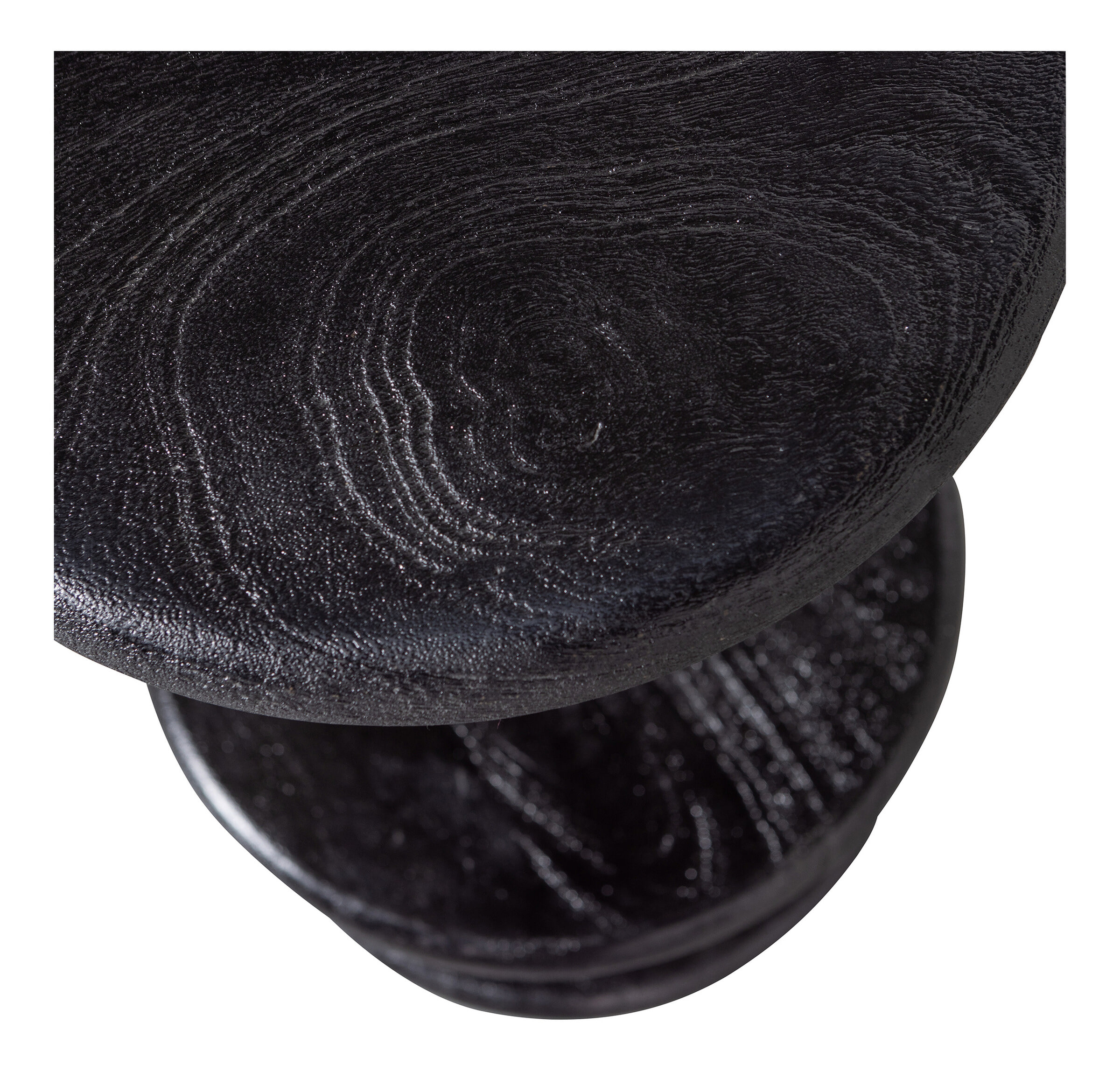 WOOOD Barkruk 'Kolby' Mangohout, 40cm, kleur Zwart - Afbeelding 4