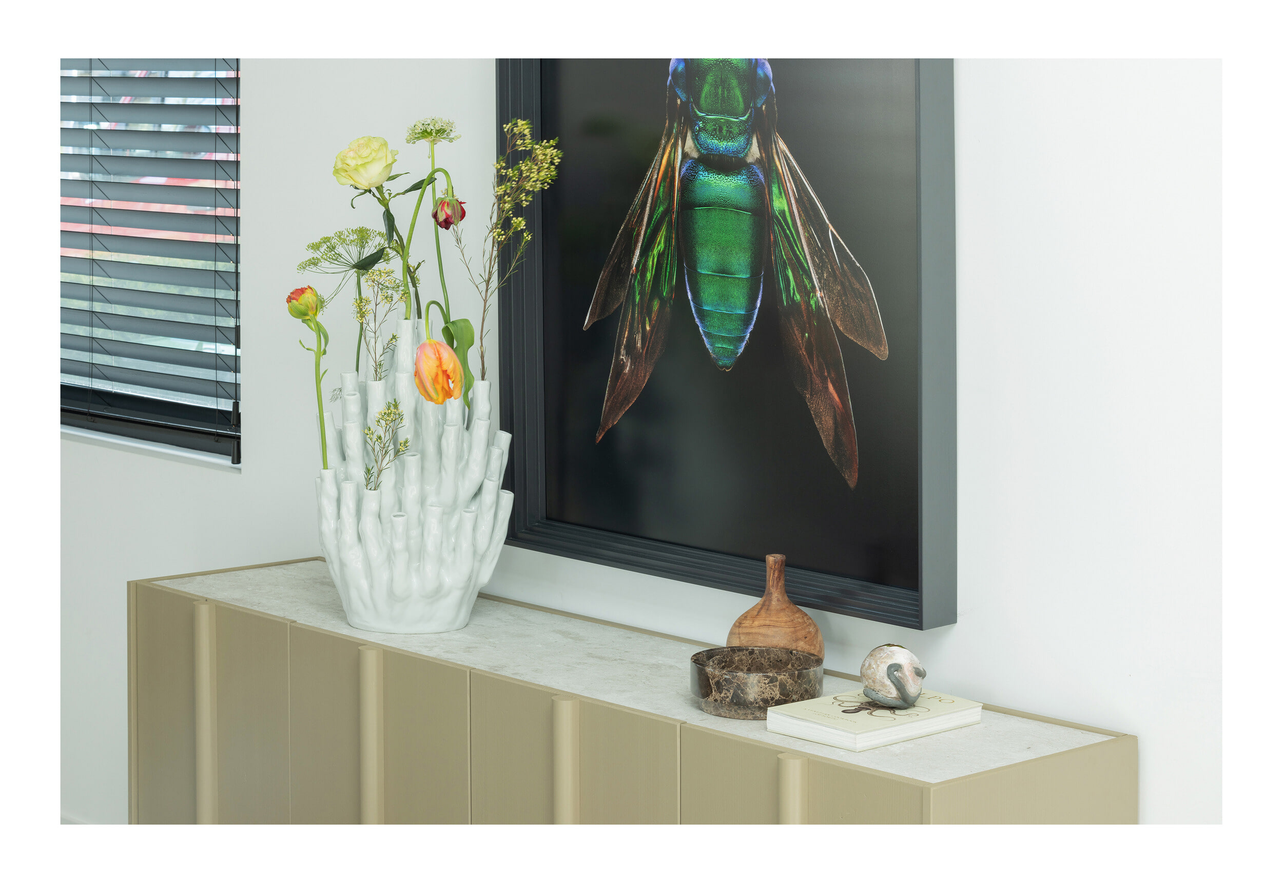 WOOOD Topdecor voor dressoir 'Basu' Plastic, 197cm, kleur Concrete Robuste - Afbeelding 2
