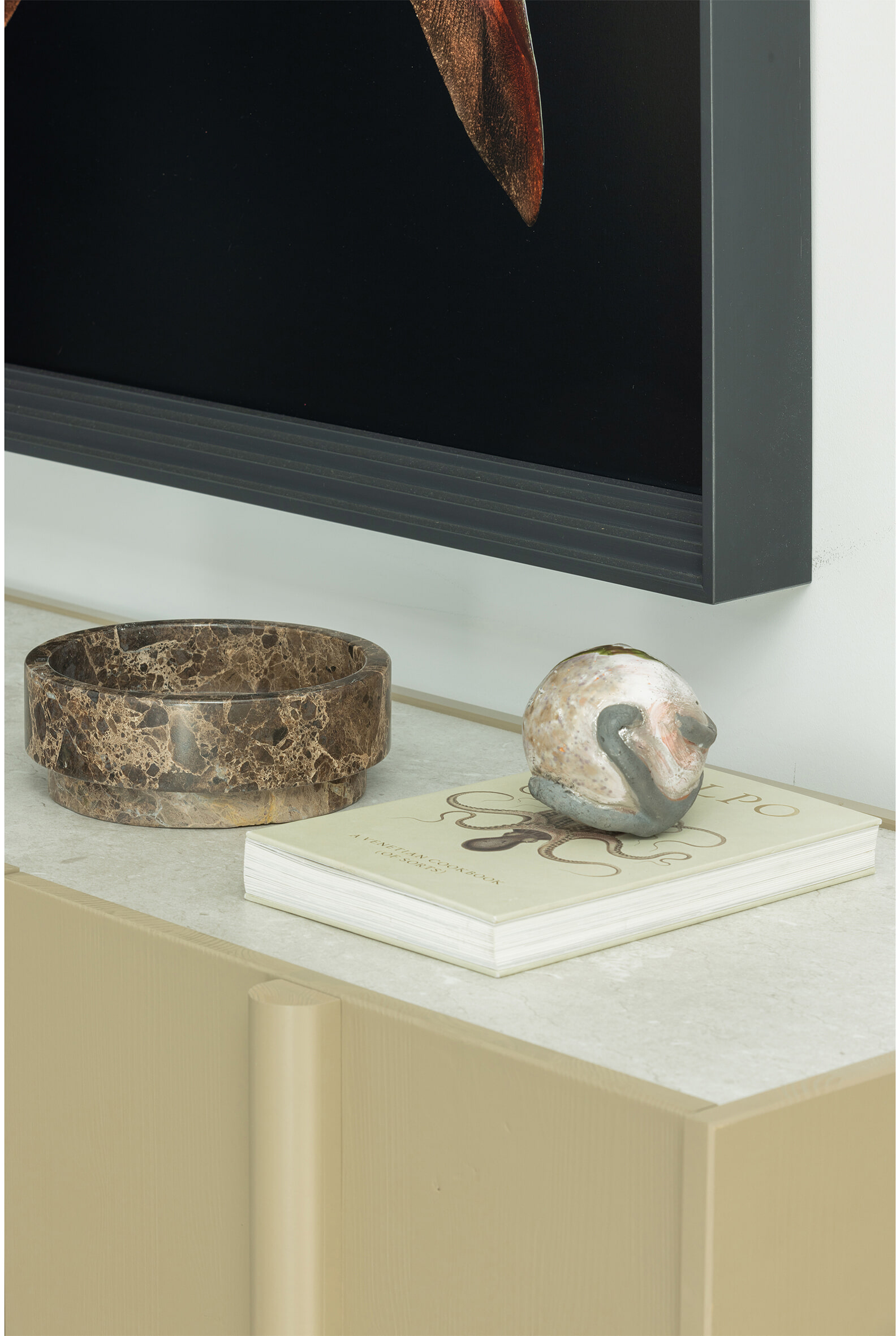 WOOOD Topdecor voor dressoir 'Basu' Plastic, 197cm, kleur Concrete Robuste - Afbeelding 3