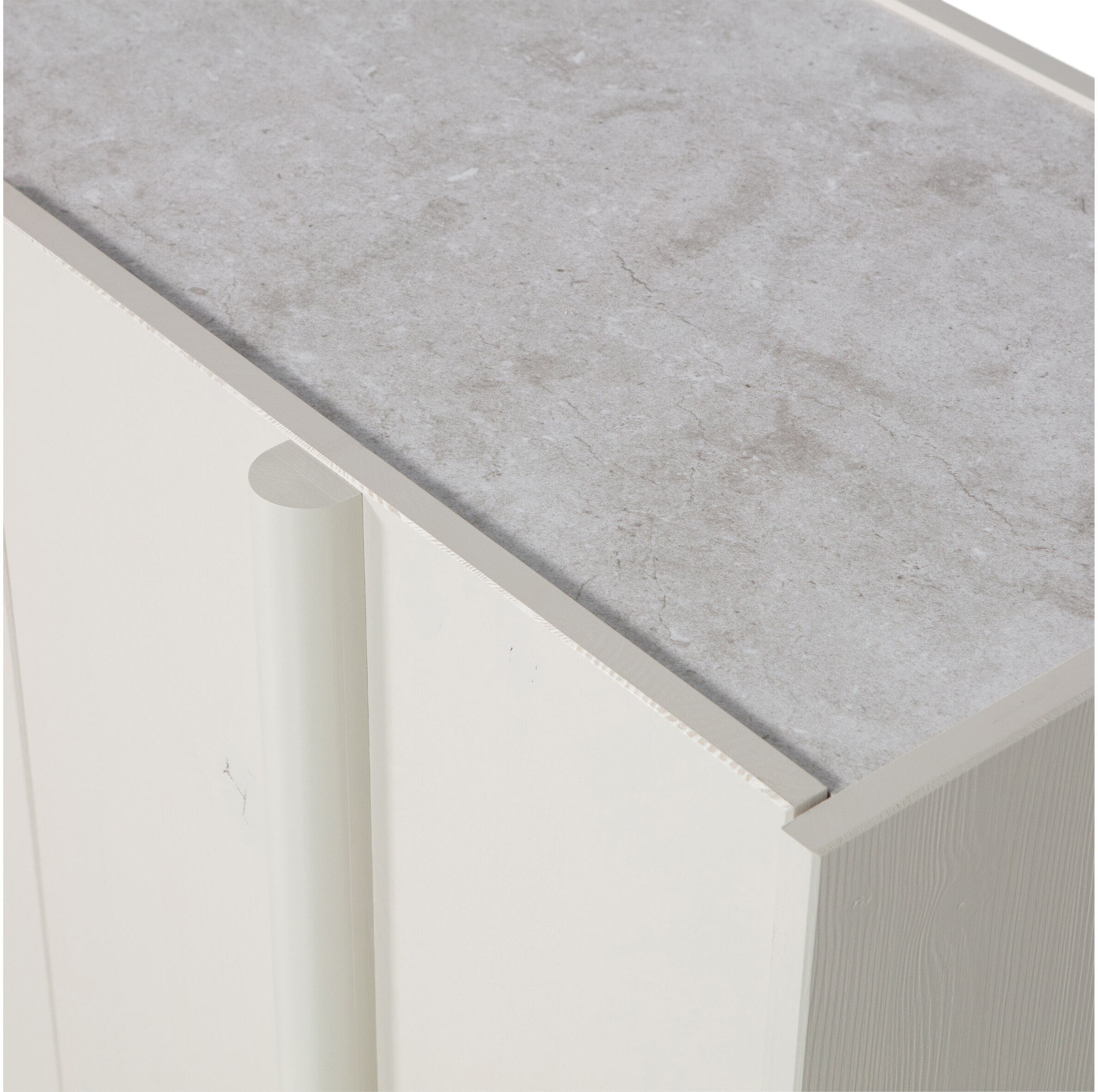 WOOOD Topdecor voor dressoir 'Basu' Plastic, 197cm, kleur Concrete Robuste - Afbeelding 4