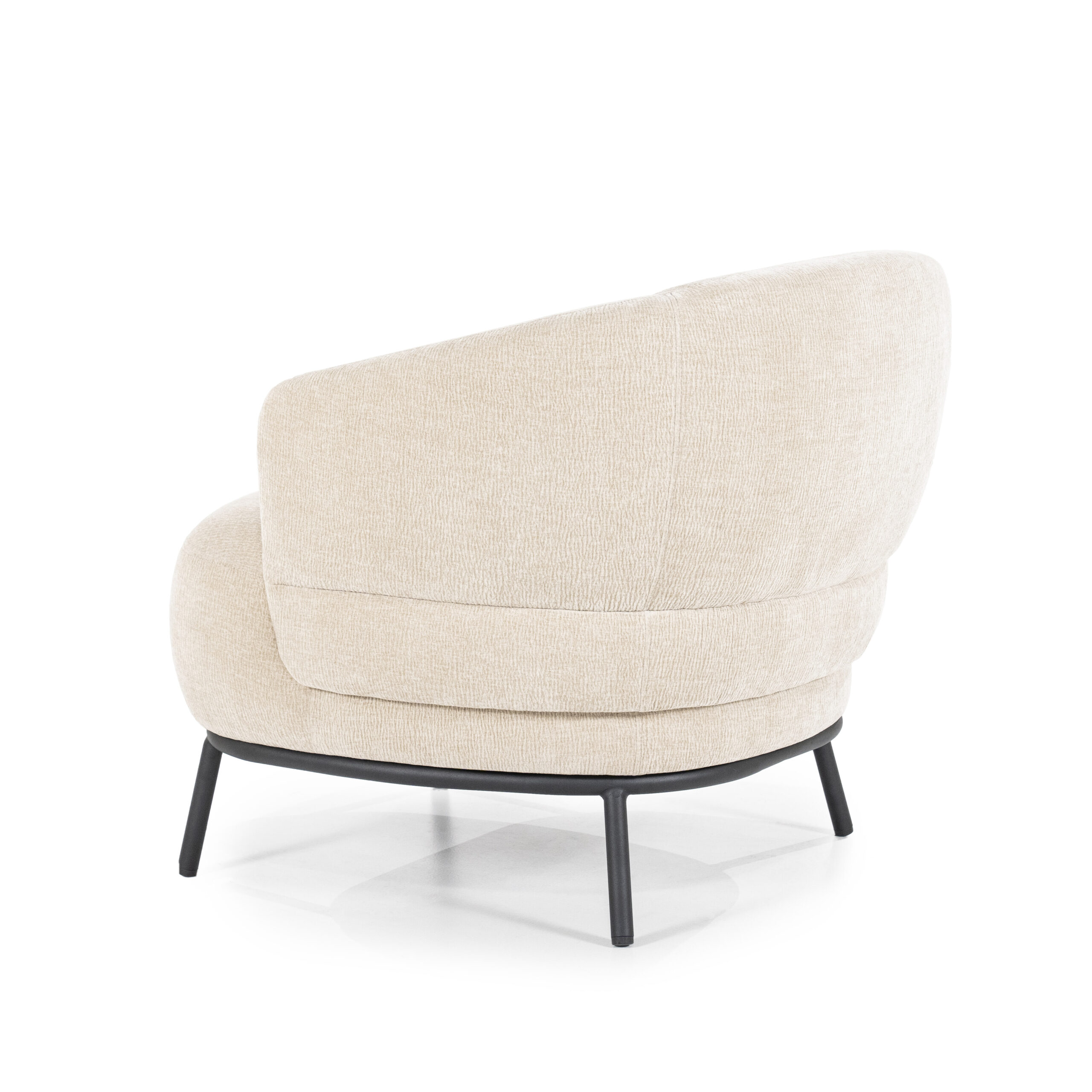 Eleonora Fauteuil 'David' Chenille, kleur Taupe - Afbeelding 7