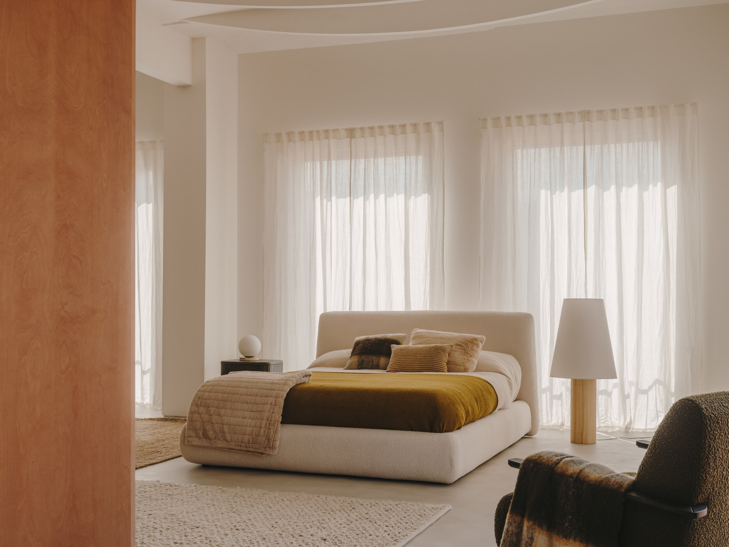 Kave Home Vloerlamp 'Marga' Rubberhout, 110cm hoog, kleur Naturel - Afbeelding 6