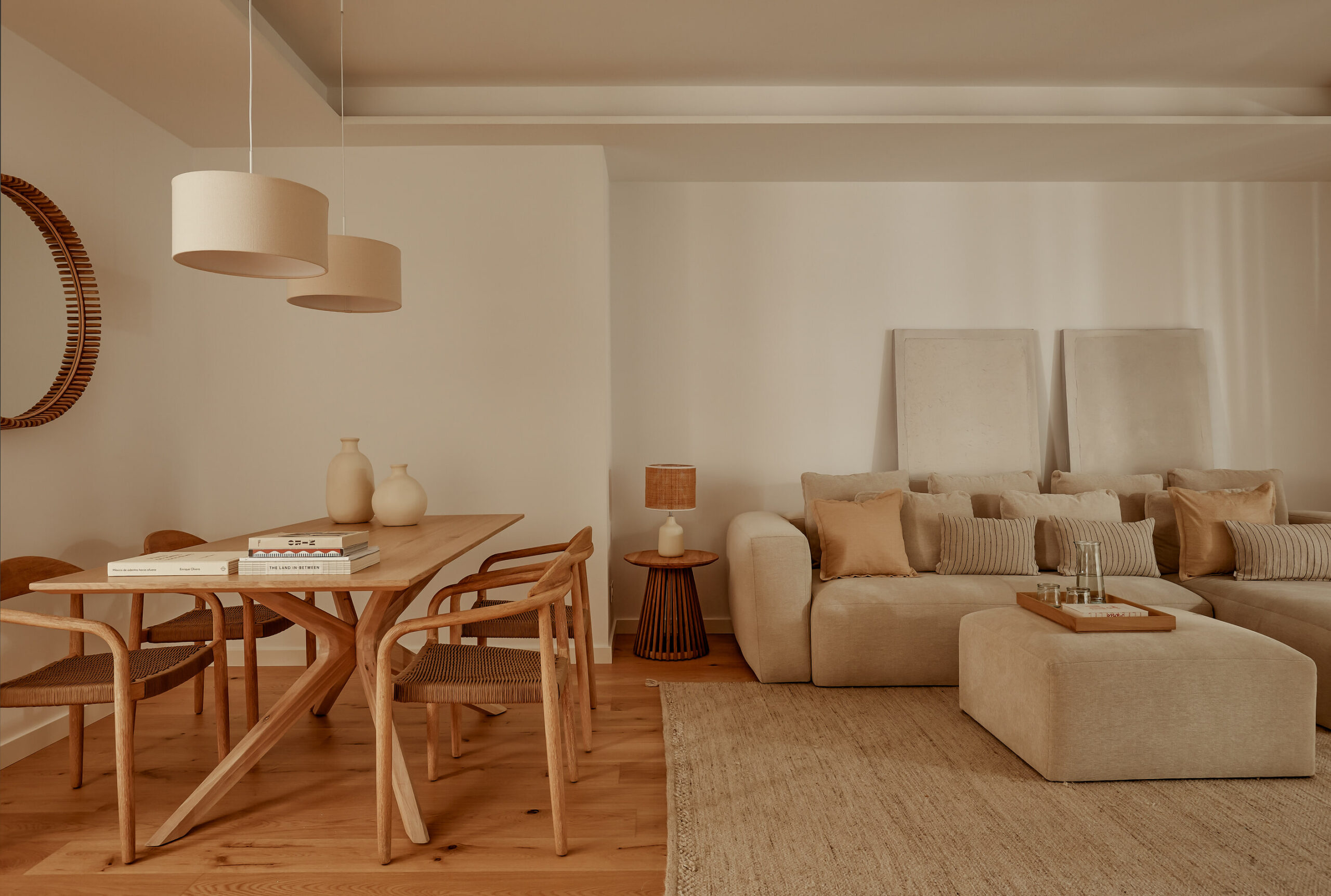 Kave Home Lampenkap 'Nazli' Linnen, ø50cm, kleur Beige - Afbeelding 5