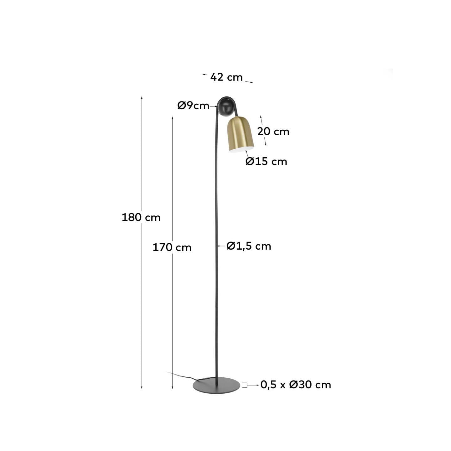 Kave Home Vloerlamp 'Natsumi', kleur Koper - Afbeelding 3
