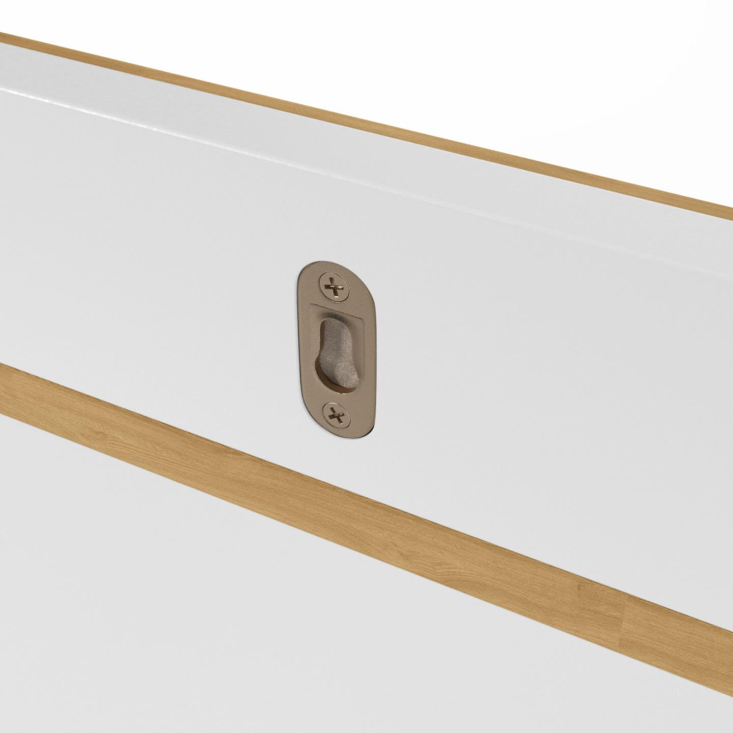 Kave Home Wandplank 'Abilen' Eiken, 80cm, kleur Wit - Afbeelding 3