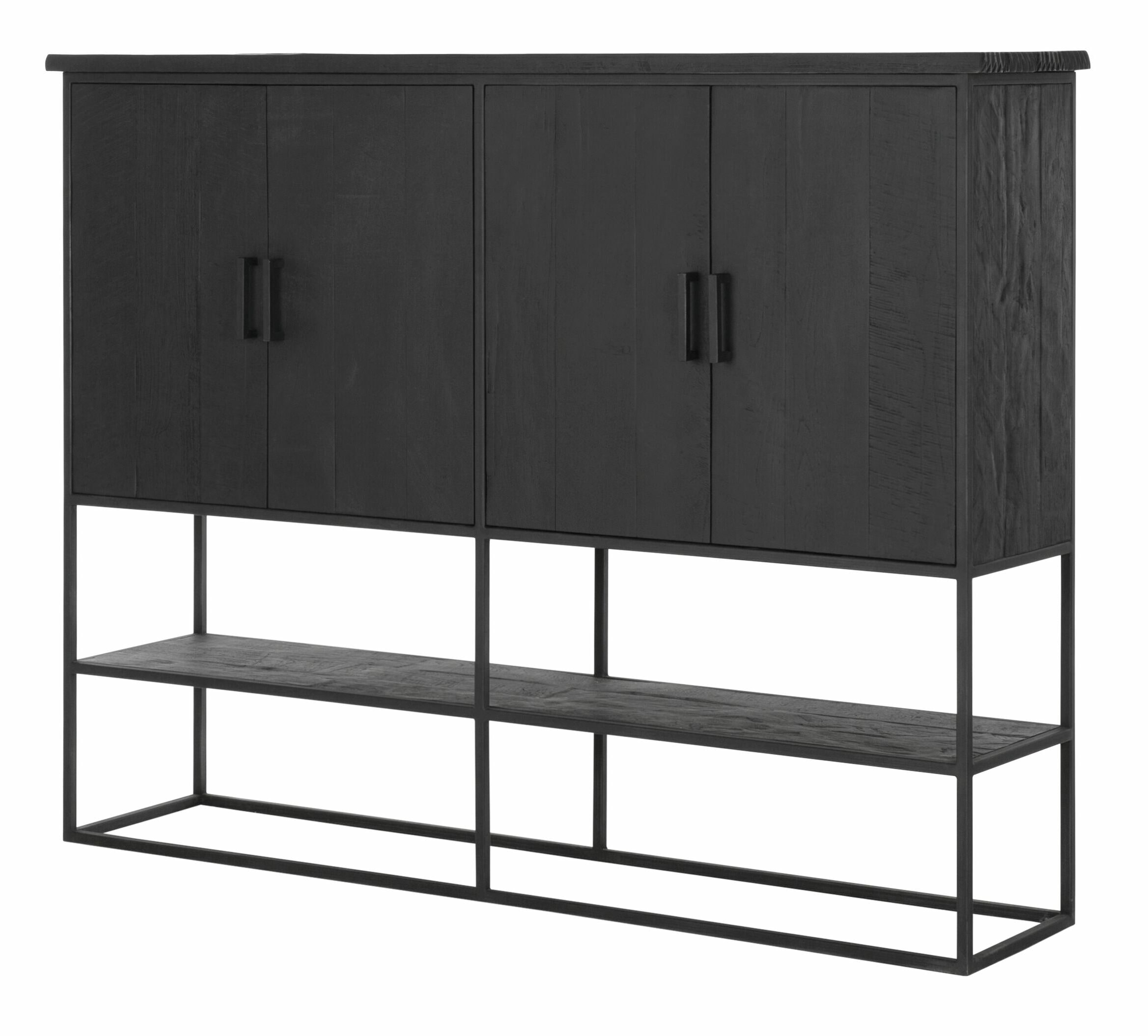 DTP Home Opbergkast 'Beam' Teakhout, 180 x 140cm, kleur Zwart - Afbeelding 5