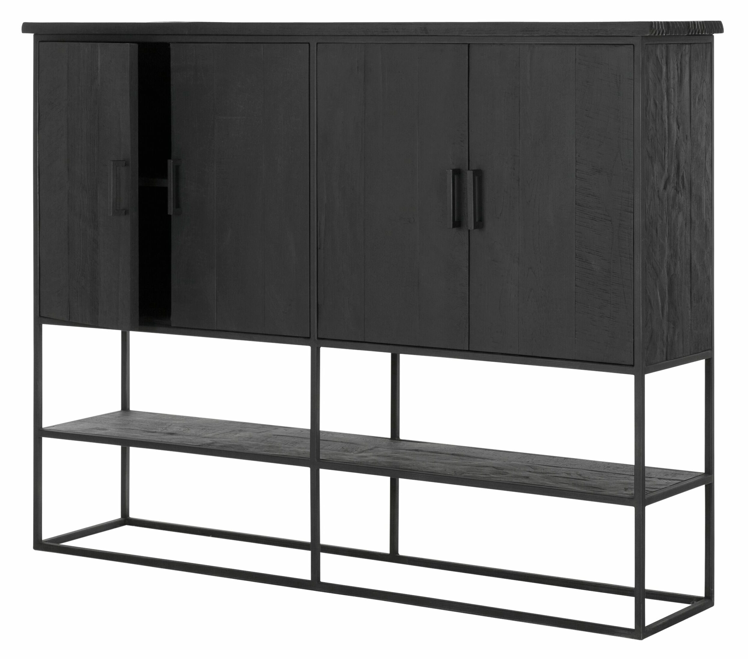 DTP Home Opbergkast 'Beam' Teakhout, 180 x 140cm, kleur Zwart - Afbeelding 6