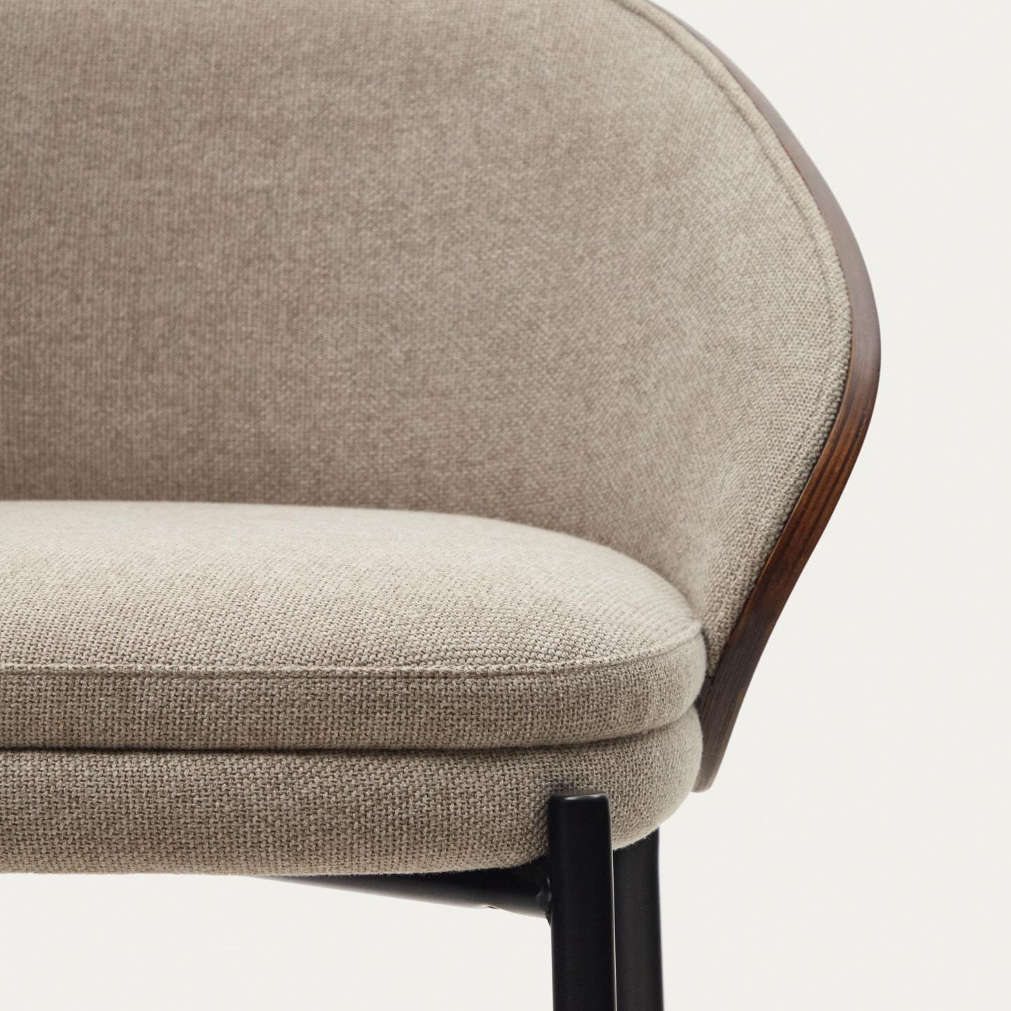 Kave Home Barkruk 'Eamy' Essenhout, kleur Lichtbruin (zithoogte 77cm) - Afbeelding 6