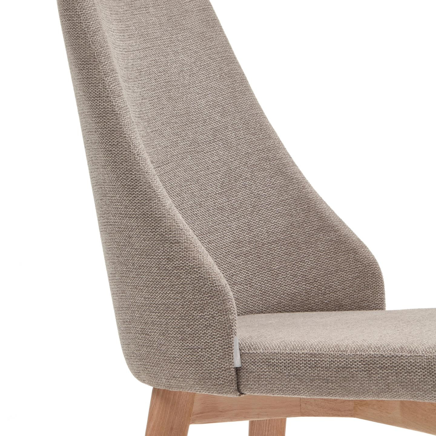 Kave Home Eetkamerstoel 'Rosie' Chenille, kleur Bruin - Afbeelding 7