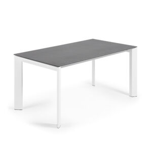 Kave Home Uitschuifbare Eettafel 'Axis' 160 - 220 x 90cm, kleur Wit