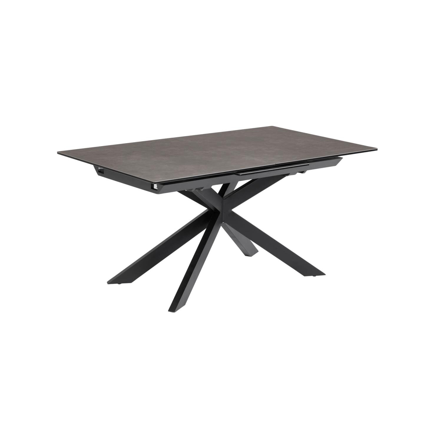 Kave Home Uitschuifbare Eettafel 'Atminda' Keramiek, 160-210 x 90cm, kleur zwart - Afbeelding 2