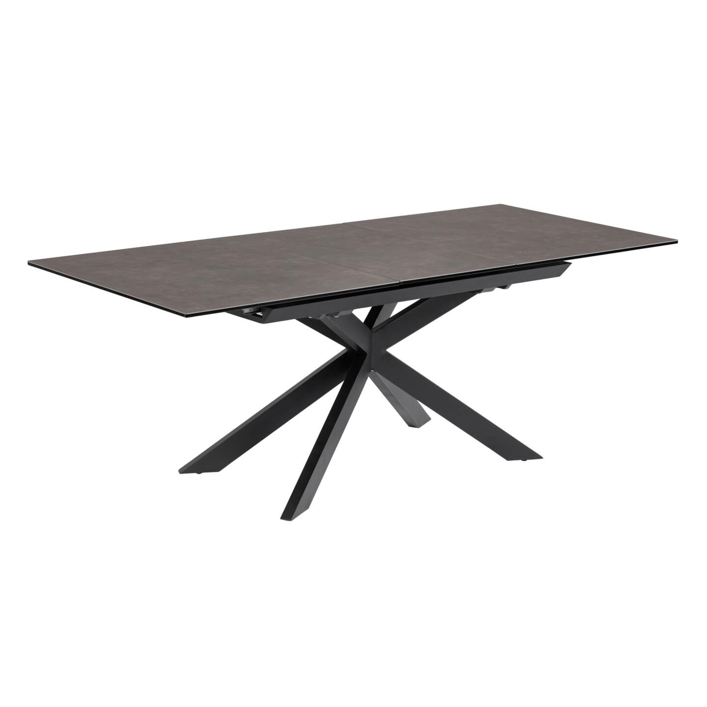 Kave Home Uitschuifbare Eettafel 'Atminda' Keramiek, 160-210 x 90cm, kleur zwart - Afbeelding 3