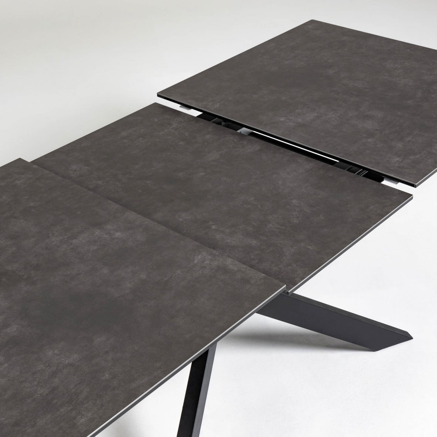 Kave Home Uitschuifbare Eettafel 'Atminda' Keramiek, 160-210 x 90cm, kleur zwart - Afbeelding 5