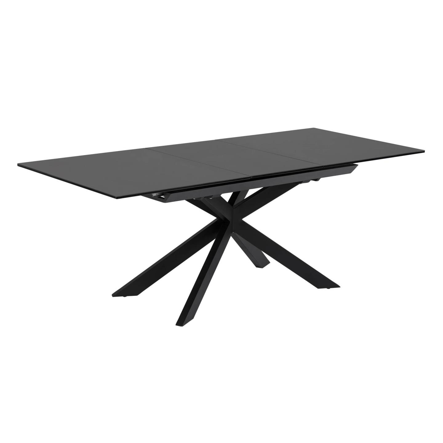Kave Home Uitschuifbare Eettafel 'Atminda' 160-210 x 90cm, kleur zwart glas - Afbeelding 2