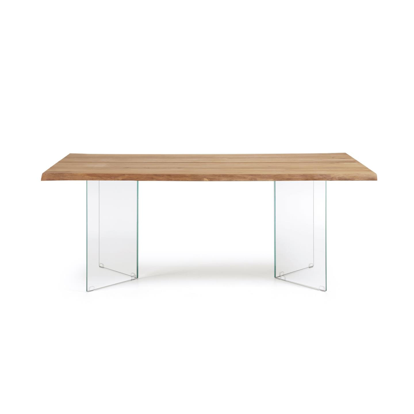 Kave Home Eettafel 'Lotty' Eiken/Glas, 180 x 100cm - Afbeelding 2