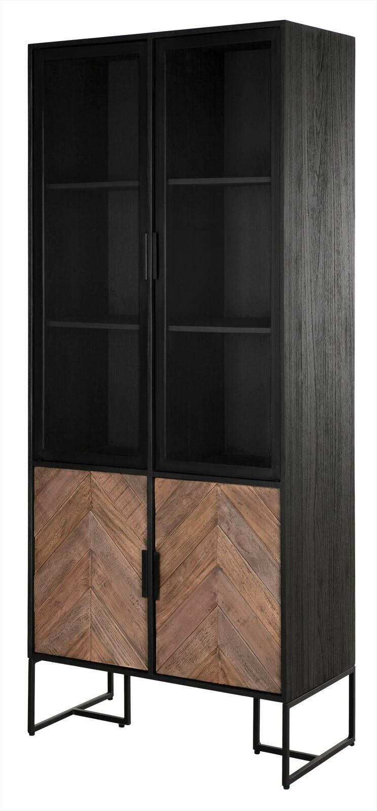 DTP Home Vitrinekast 'Criss Cross' Hout en staal, 185 x 80cm - Afbeelding 6