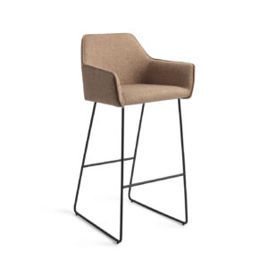 Jesper Home Barkruk 'Hofu' Slide Black, kleur French Toast (zithoogte 75cm)