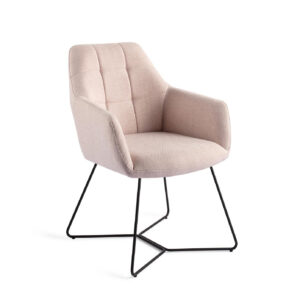 Jesper Home Eetkamerstoel 'Noto' Beehive Black, kleur Petal Pink