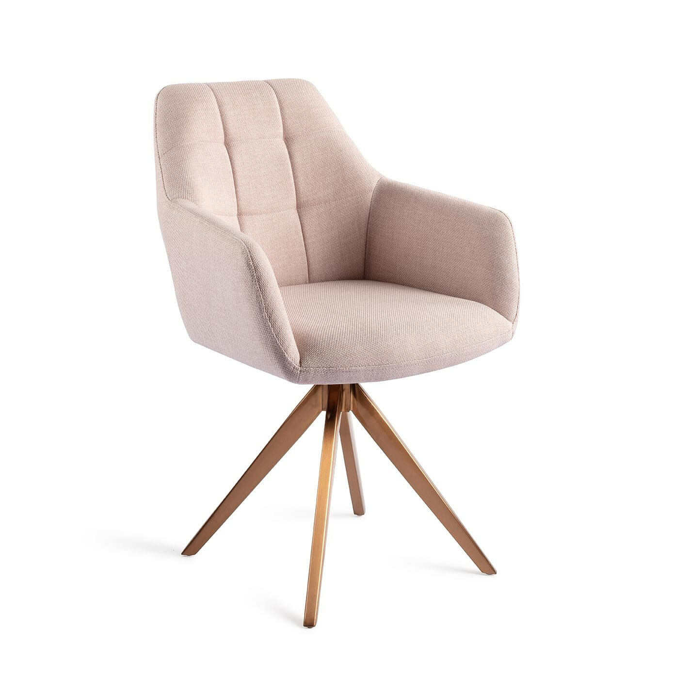 Jesper Home Draaibare Eetkamerstoel 'Noto' Turn Rose, kleur Petal Pink