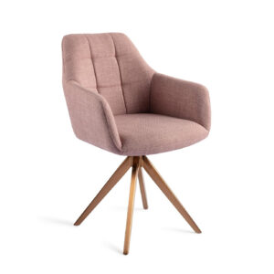 Jesper Home Draaibare Eetkamerstoel 'Noto' Turn Rose, kleur Vintage Rose