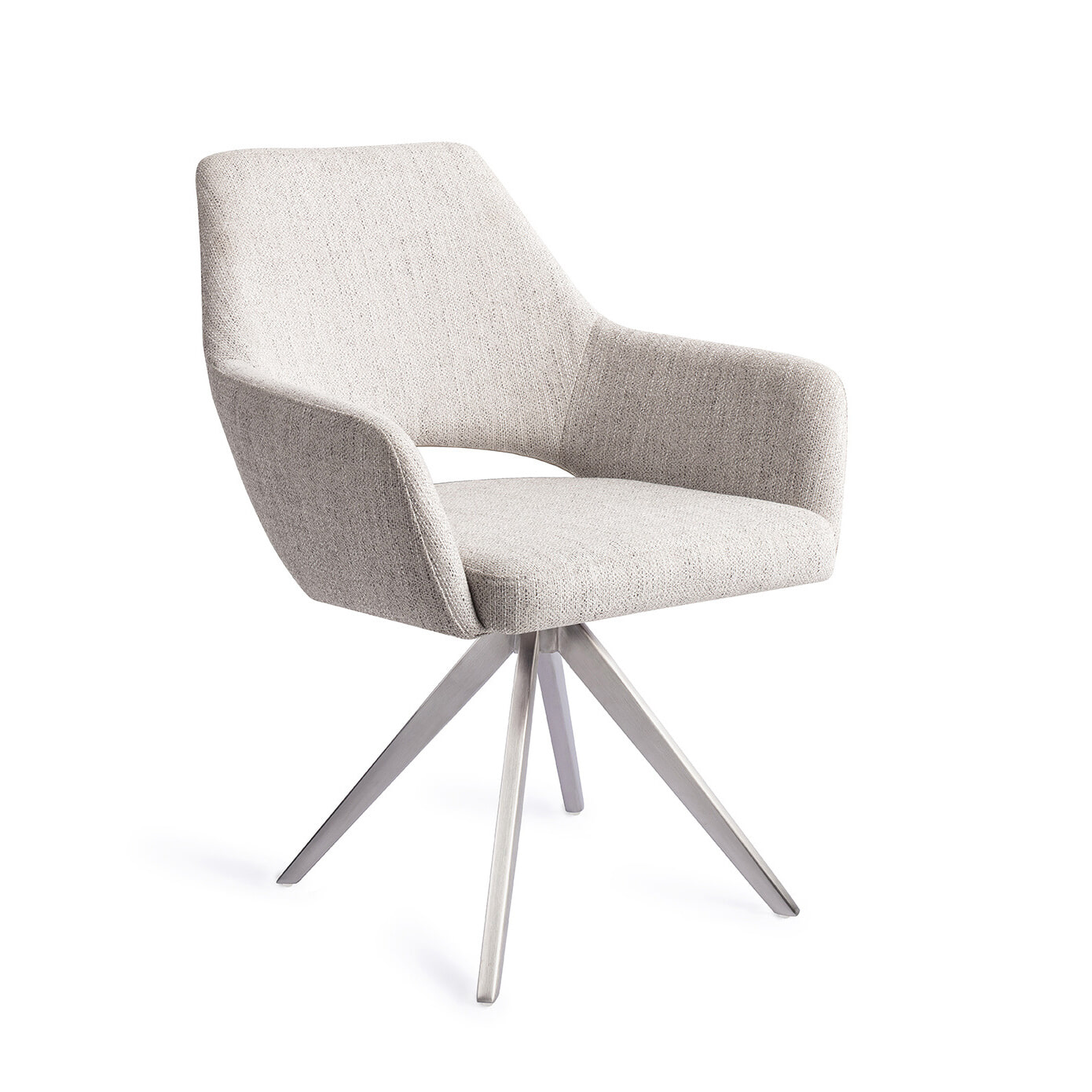 Jesper Home Eetkamerstoel 'Yanai' Turn Steel, Draaibaar, kleur Pigeon