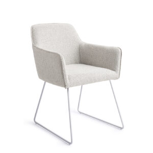 Jesper Home Eetkamerstoel 'Hofu' Slide White, kleur Checkers Charm