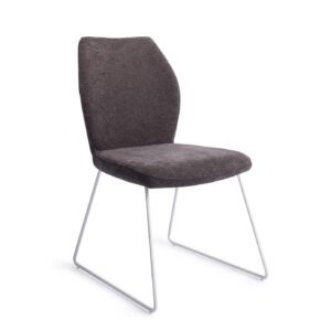 Jesper Home Eetkamerstoel 'Ikata' Slide White, kleur Almost Black