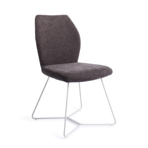 Jesper Home Eetkamerstoel 'Ikata' Beehive White, kleur Almost Black