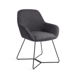 Jesper Home Eetkamerstoel 'Kushi' Beehive Black, kleur Black-Out