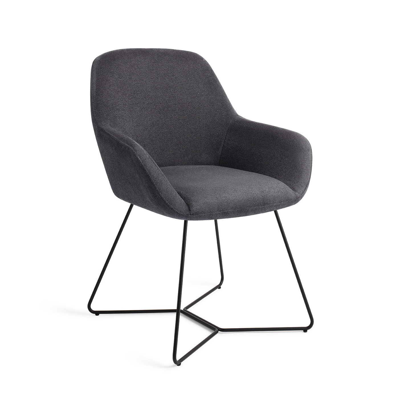 Jesper Home Eetkamerstoel 'Kushi' Beehive Black, kleur Black-Out
