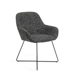 Jesper Home Eetkamerstoel 'Kushi' Cross Black, kleur Skyfall