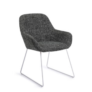 Jesper Home Eetkamerstoel 'Kushi' Slide White, kleur Skyfall