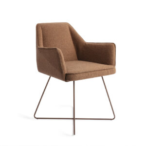 Jesper Home Eetkamerstoel 'Tome' Cross Rose, kleur Cinnamon Bun