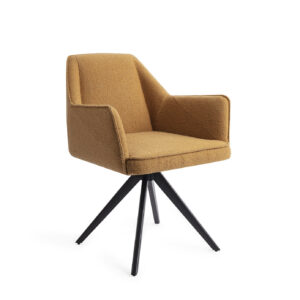 Jesper Home Eetkamerstoel 'Tome' Turn Black, Draaibaar, kleur Masai Giraffe