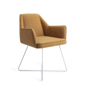 Jesper Home Eetkamerstoel 'Tome' Cross White, kleur Masai Giraffe