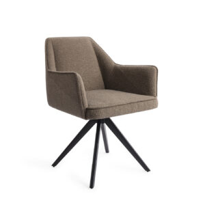 Jesper Home Eetkamerstoel 'Tome' Turn Black, Draaibaar, kleur Idaho Potato