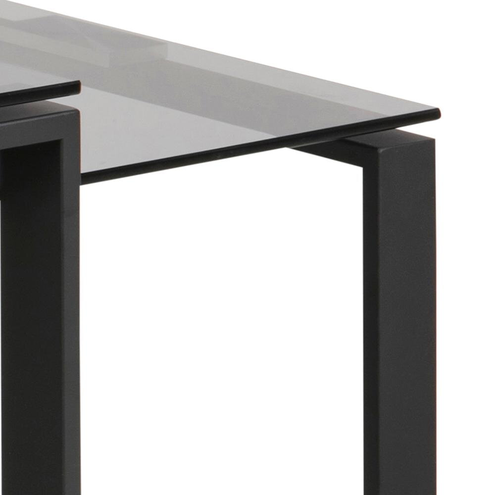 Bendt Salontafel 'Lone', Set van 2 stuks, Rookglas 115 x 69cm, kleur zwart - Afbeelding 6