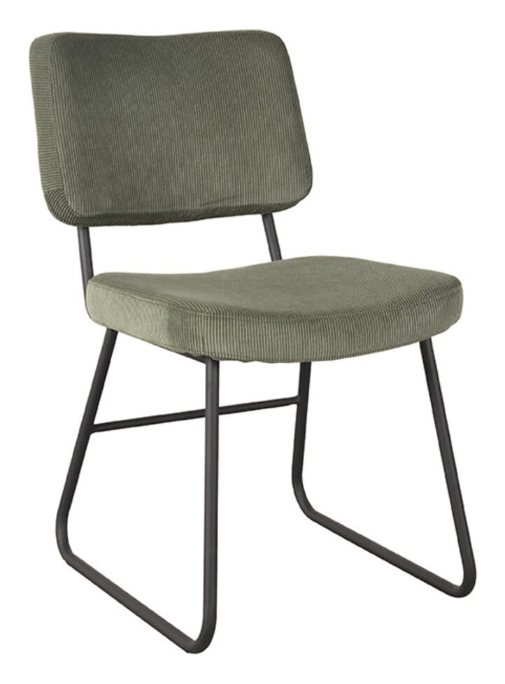 LABEL51 Eetkamerstoel 'Noah' Rib, kleur Forest