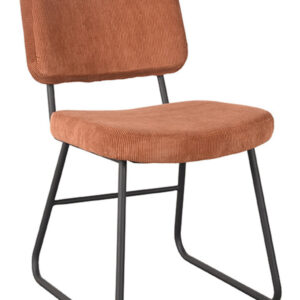 LABEL51 Eetkamerstoel 'Noah' Rib, kleur Roest