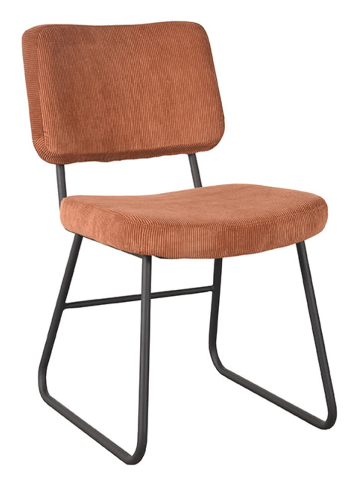 LABEL51 Eetkamerstoel 'Noah' Rib, kleur Roest