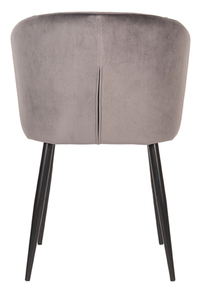 LABEL51 Eetkamerstoel 'Wave' Velvet, kleur Grijs - Afbeelding 4