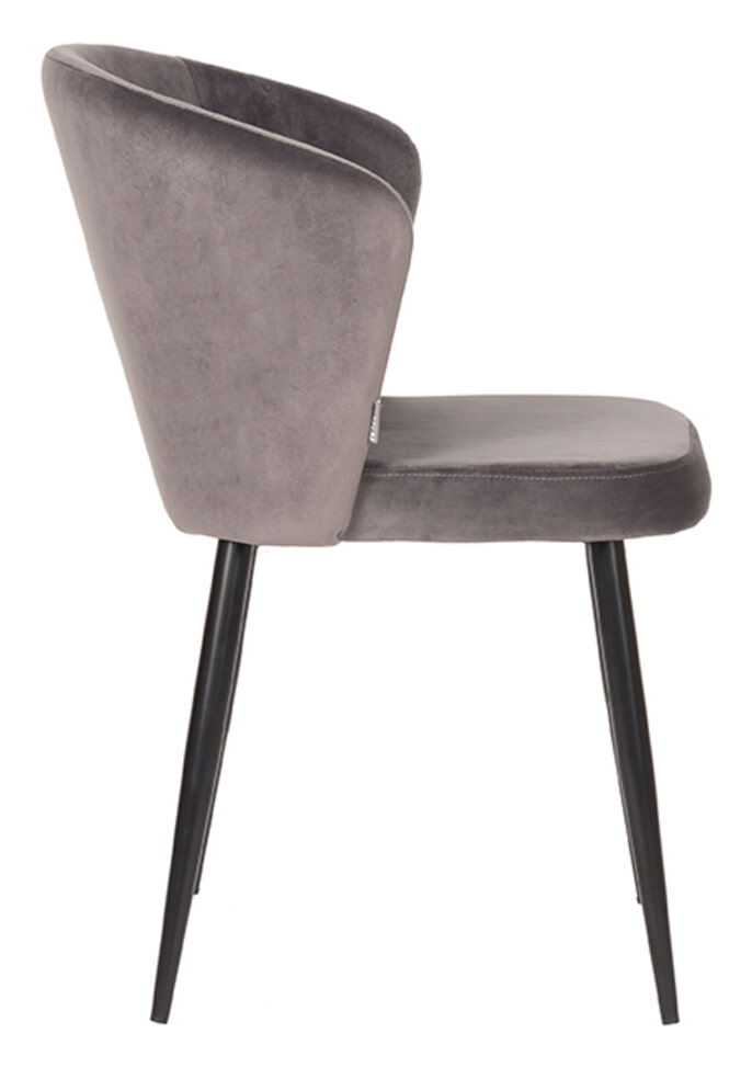 LABEL51 Eetkamerstoel 'Wave' Velvet, kleur Grijs - Afbeelding 3