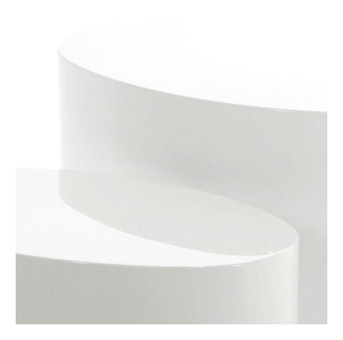 Bendt Ovale Salontafel 'Petrine' Set van 2 stuks, kleur Hoogglans wit - Afbeelding 3