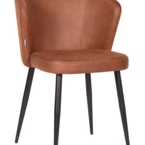 LABEL51 Eetkamerstoel 'Wave' Microfiber, kleur Cognac